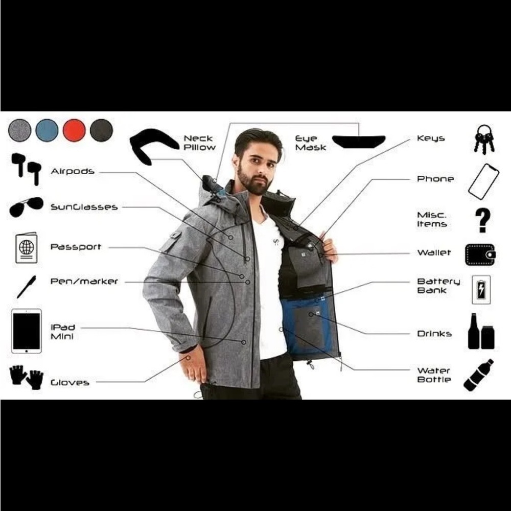 PINFIN Blue Hooded Alpha Series Jacket - Picture 8 of 8